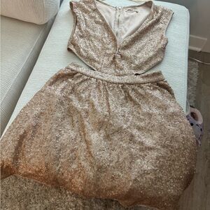 Elegant Gold Sequin Dress